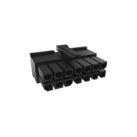 Fci Board Connector, 12 Contact(S), Straight, Latch, Black Insulator, Plug 10132445-12LF